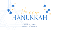 Simple Hanukkah Greeting Facebook Ad Design