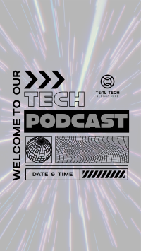 Futuristic Tech Podcast Instagram Reel Image Preview