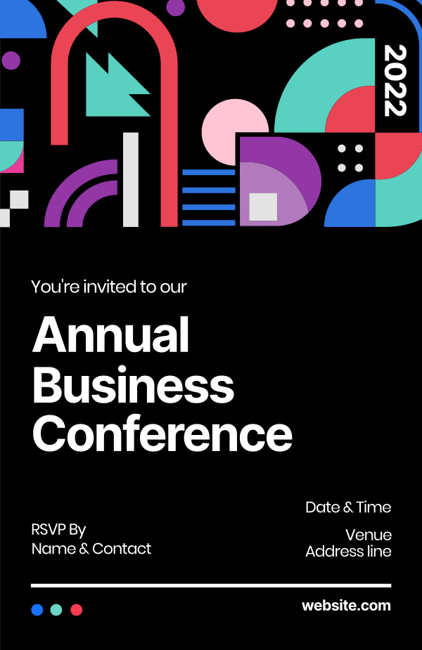 Annual Business Conference Invitation Design Image Preview