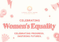 Women's Equality Abstract Postcard Preview