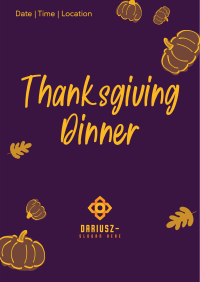 Thanksgiving Dinner Poster Design