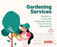 Outdoor Gardening Services Facebook Post Design
