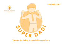 Super Dad Postcard Image Preview