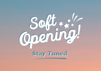 Soft Opening Launch Cute Postcard Design