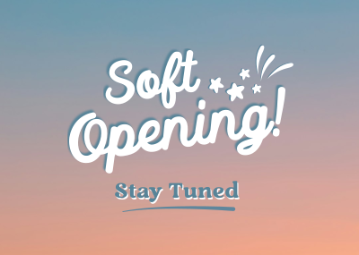 Soft Opening Launch Cute Postcard Image Preview