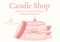 Candle Shop Promotion Postcard Design