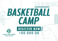 Basketball Sports Camp Postcard Design