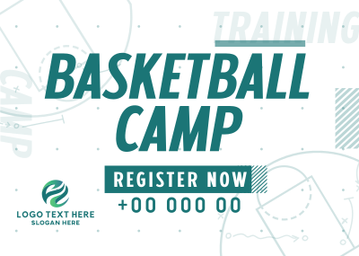 Basketball Sports Camp Postcard Image Preview