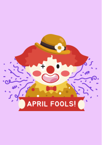 April Fools Clown Banner Flyer Image Preview