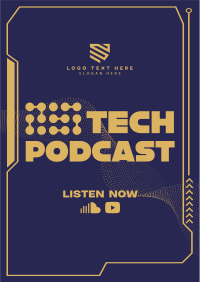 Technology Podcast Circles Flyer Design