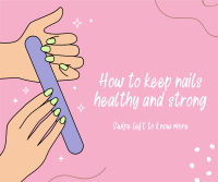 How to keep nails healthy Facebook Post Design
