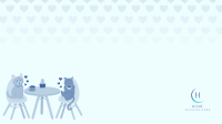 Pet Cafe Valentine Zoom Background Image Preview