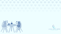 Pet Cafe Valentine Zoom Background Image Preview