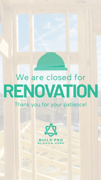 Closed for Renovation Instagram Reel Image Preview
