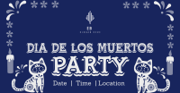 Muerto Cat Party Facebook Ad Design