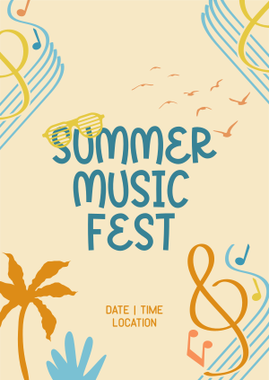 Fun Summer Playlist Poster Image Preview