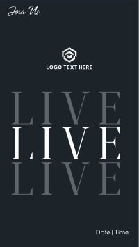 Simple Live Announcement Facebook Story Image Preview