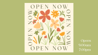 Open Flower Shop Facebook Event Cover Image Preview