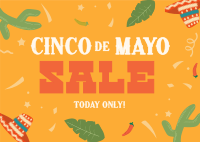 Cinco De Mayo Confetti Sale Postcard Image Preview