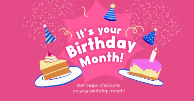 It's your Birthday Month Facebook ad Image Preview