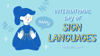 Universal Language of Signs Facebook Event Cover Design
