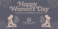 Rustic International Women's Day Twitter Post Design