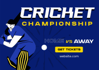 Cricket World Cup Postcard Image Preview