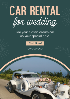Classic Car Rental Flyer Image Preview
