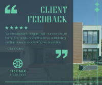 Customer Feedback on Construction Facebook post Image Preview