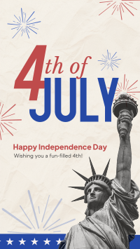 Fourth of July Greeting Instagram story Image Preview