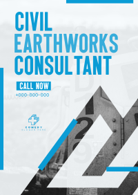 Earthworks Construction Poster Design