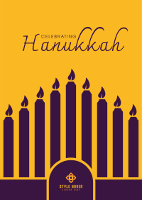Celebrating Hanukkah Candles Poster Image Preview