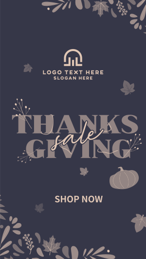 Thanksgiving Autumn Sale Instagram story Image Preview