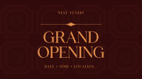 Vintage Grand Opening Facebook Event Cover Design