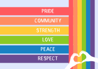 All About Pride Month Postcard Design