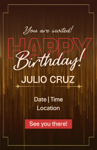 Sophisticated Birthday Greeting Invitation Preview