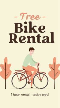 Free Bike Rental Instagram story Image Preview
