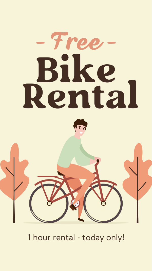 Free Bike Rental Instagram Story Design