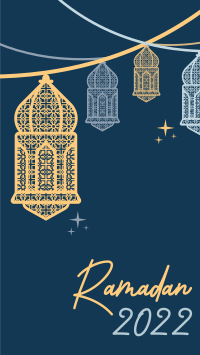 Intricate Ramadan Lamps Facebook Story Design