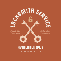 Vintage Locksmith Instagram Post Design