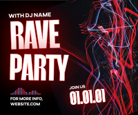 Rave Party Vibes Facebook Post Design