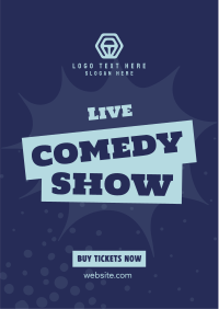 Live Comedy Show Flyer Design