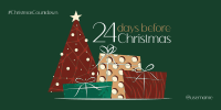 Elegant Christmas Countdown Twitter post Image Preview