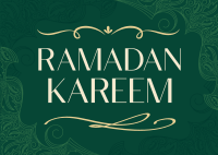 Ornamental Ramadan Greeting Postcard Design