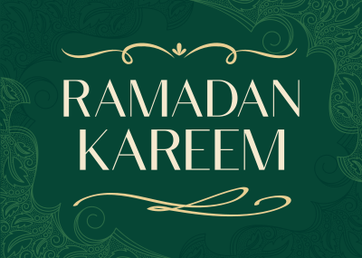 Ornamental Ramadan Greeting Postcard Image Preview