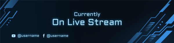 On Live Stream Twitch Banner Design Image Preview