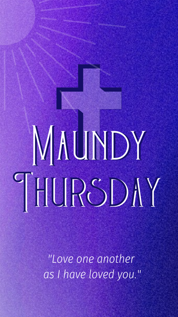Holy Week Maundy Thursday Facebook Story Design
