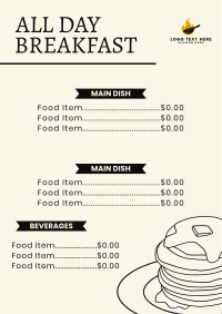 All Day Breakfast Menu Image Preview