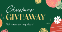 Abstract Christmas Giveaway Facebook Ad Design