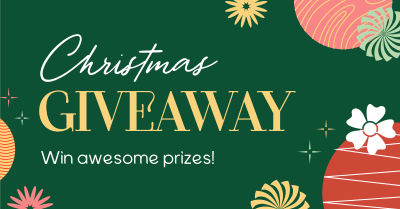 Abstract Christmas Giveaway Facebook ad Image Preview